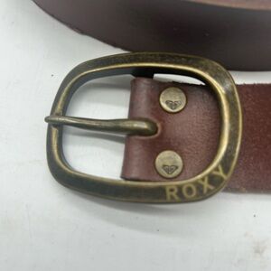 Roxy Brown Belt with Brass Buckle